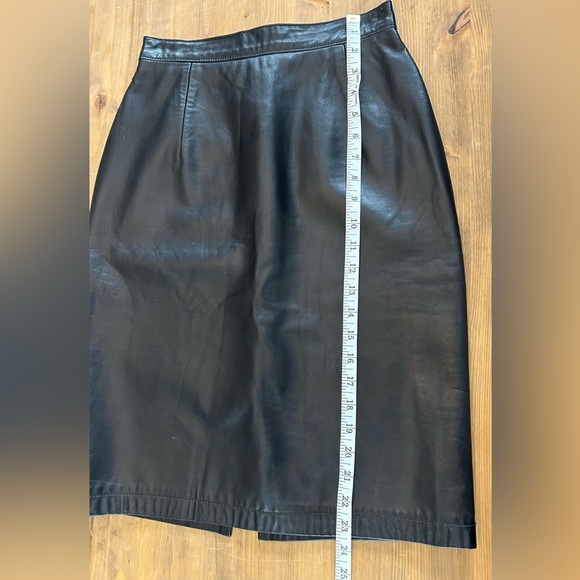 Vintage 80’s 90’s Maxima For Ann Taylor Black Leather Pencil Skirt Size 6 - Picture 12 of 12